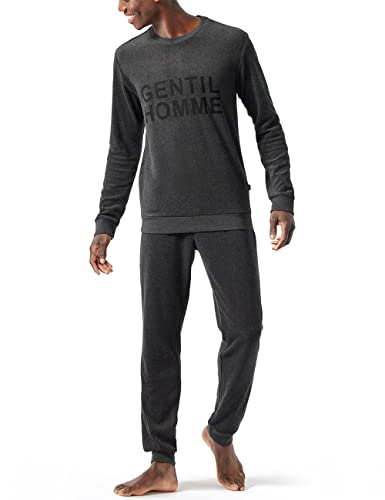 Schiesser Herren Schlafanzug lang Pyjamaset, Anthrazit-Mel, 58 von Schiesser