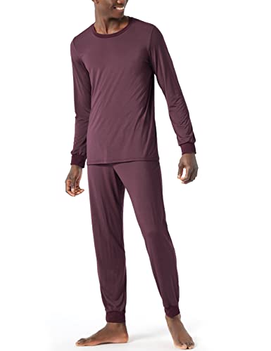 Schiesser Herren Schlafanzug lang Pyjamaset, Burgund 516 (Rot I), 48 von Schiesser