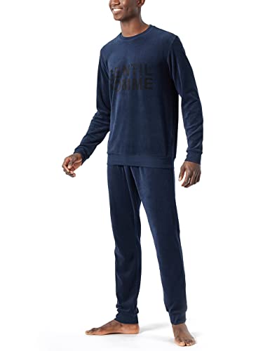 Schiesser Herren Schlafanzug lang Pyjamaset, Dunkelblau 1, 58,(Herstellergroesse 3XL) von Schiesser