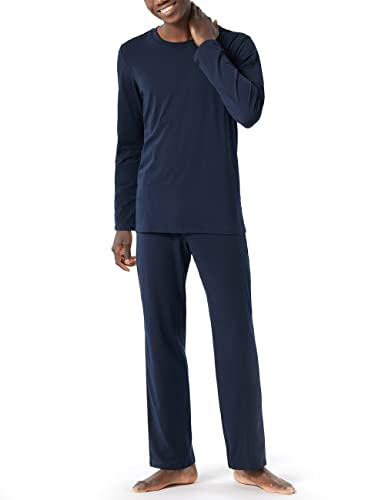 Schiesser Herren Schlafanzug lang Pyjamaset, Dunkelblau 3, 52 von Schiesser