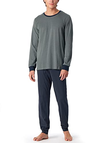Schiesser Herren Schlafanzug lang Pyjamaset, Jade, 56 von Schiesser