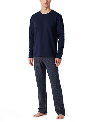 Schiesser Herren Schlafanzug lang - Nightwear Set, Blau_159633, 106 Tall von Schiesser