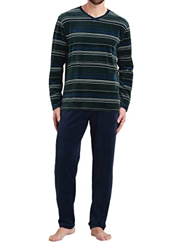 Schiesser Herren Lange tweedelige Pyjamaset, Dunkelgrün(702), 60 EU von Schiesser