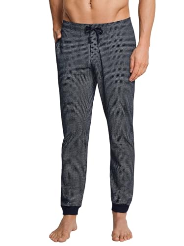 Schiesser Herren Lange Schlafhose Mit Bündchen - Mix + Relax Schlafanzughose, Dunkelblau-gem._163839, 50 EU von Schiesser