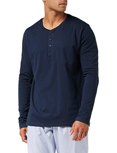 Schiesser Herren Schlafshirt langarm mit Knopfleiste - Mix + Relax von Schiesser