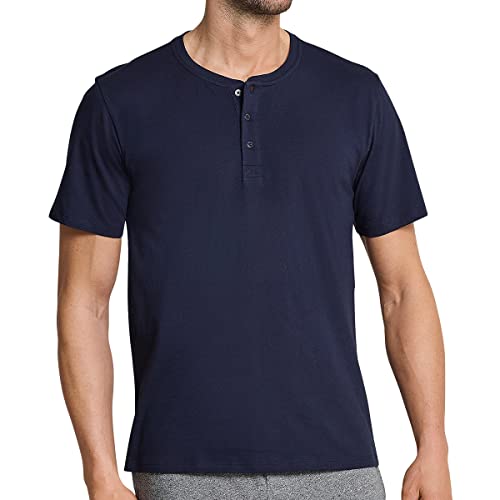 Schiesser Herren Schlafshirt kurzarm mit Knopfleiste - Mix + Relax von Schiesser