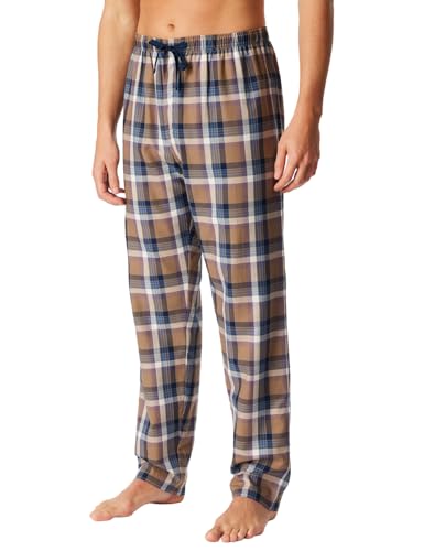 Schiesser Herren Schlafhose lang Web-Mix + Relax-Organic Cotton Pyjamaunterteil, Nougat_182192, 52 von Schiesser