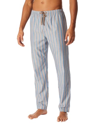 Schiesser Herren Schlafhose lang Web-Mix + Relax-Organic Cotton Pyjamaunterteil, blau_182192, 58 von Schiesser