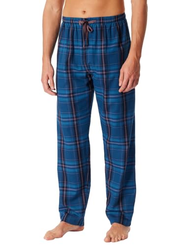 Schiesser Herren Schlafhose lang Web-Mix + Relax-Organic Cotton Pyjamaunterteil, dunkelblau_182192, 48 von Schiesser