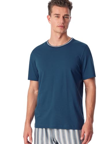 Schiesser Herren Schlafshirt Kurzarm Rundhals-Mix + Relax Pyjamaoberteil, Admiral_181184, 52 von Schiesser