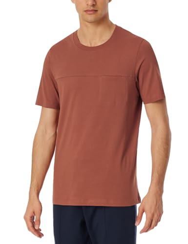 Schiesser Herren Schlafshirt Kurzarm Rundhals-Mix + Relax Pyjamaoberteil, Terracotta_182599, 58 von Schiesser