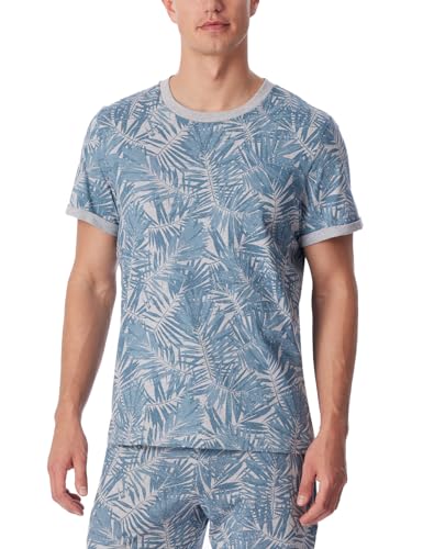 Schiesser Herren Schlafshirt Kurzarm Rundhals-Mix + Relax Pyjamaoberteil, grau-Mel_181183, 50 von Schiesser