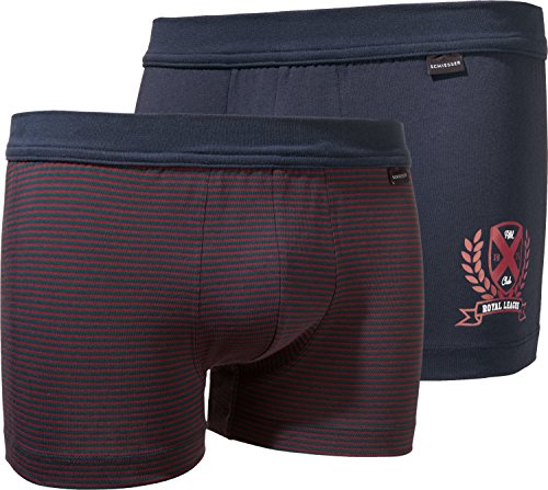 Schiesser Herren Short Shorts 2er Pack Doppelpack farblich Sortiert - 150079, Größe Herren:7, Farbe:Sortiert von Schiesser