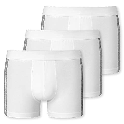 Schiesser Herren 3 Pack Softbund Und Streifen - 95/5 Organic Boxershorts, Weiss_173816, 4XL EU von Schiesser