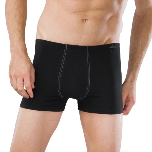 Schiesser Herren Shorts Essential 4er Pack, Farbe:Schwarz (000);Größe:6/L von Schiesser