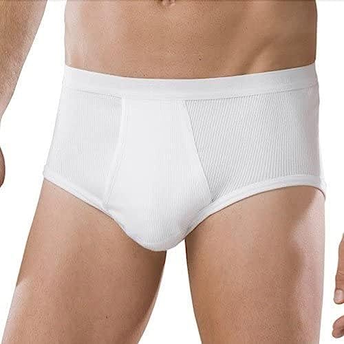 Schiesser Herren 2 Pack Sportslip Mit Eingriff - Essential Doppelripp Slip, Weiss_205177, XXL EU von Schiesser