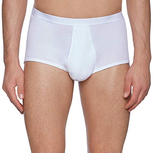 Schiesser Herren Slip Classic Brief doppelripp 2er Pack, Farbe:Weiß (100);Größe:5/M von Schiesser