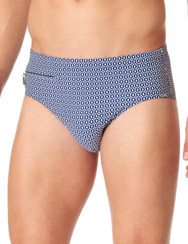 Schiesser Herren Slip Komfort mit Reißverschlusstasche-schnelltrocknend Badehose, Navy_181078, 48 von Schiesser