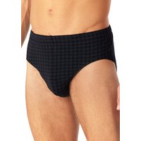 Schiesser Herren Slip schwarz Baumwolle gemustert von Schiesser