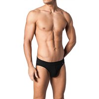 Schiesser Herren Slip schwarz Baumwolle unifarben von Schiesser