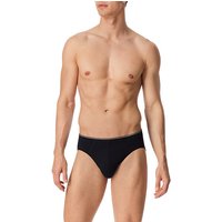 Schiesser Herren Slip Schwarz Baumwolle unifarben von Schiesser