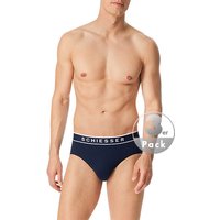 Schiesser Herren Slips blau Baumwolle unifarben von Schiesser