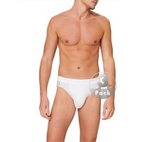 Schiesser Herren Slips weiß Baumwolle unifarben von Schiesser