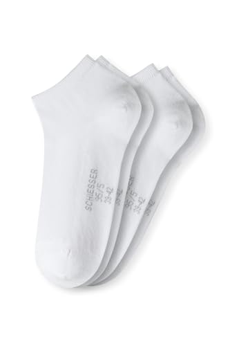 Schiesser Herren Sneaker 2er Pack Doppelpack 95/5-179828, Größe Herren:43/46, Farbe:weiss von Schiesser