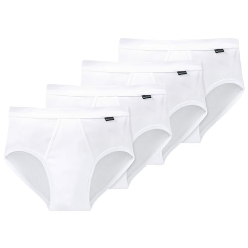 Schiesser Herren Sport Slip Essentials Doppelripp 4er Pack, Farbe:Weiß (100);Größe:6/L von Schiesser