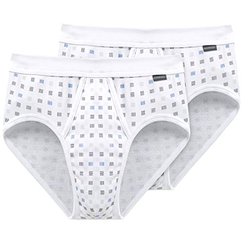 Schiesser Herren 2 Pack Sportslip Mit Eingriff - Essentials Slip, Weiss_225167, L EU von Schiesser