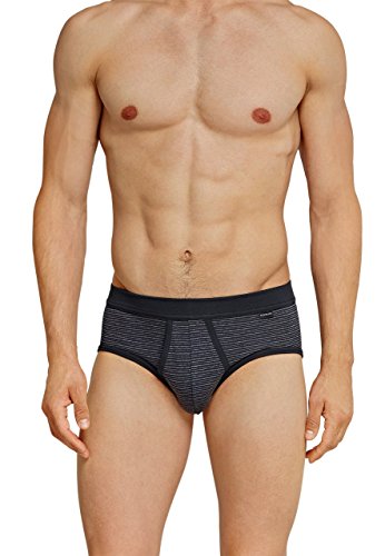 Schiesser Herren Sportslip Feinripp Melange 2er Pack, Größe:6/L;Farbe:Anthrazit (203) von Schiesser