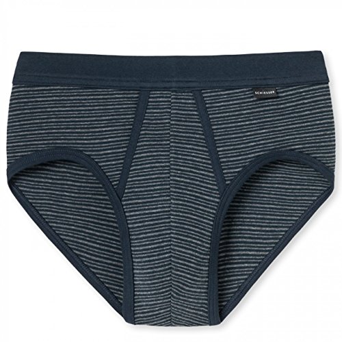 Schiesser Herren Sportslip Feinripp Melange 2er Pack, Größe:7/XL;Farbe:Dunkelblau (803) von Schiesser