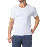 Schiesser Herren T-Shirt weiß Baumwolle & Mix unifarben von Schiesser