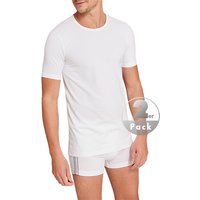Schiesser Herren T-Shirts Weiß Baumwolle unifarben von Schiesser