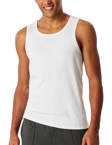Schiesser Herren Tank Top Doppelripp Organic Cotton 150 Years Baselayer-Shirt, Weiss_183219, 54 von Schiesser