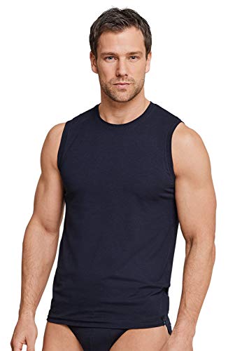 Schiesser Herren Tank Top Rundhals - 160115, Größe Herren:8, Farbe:Blauschwarz von Schiesser