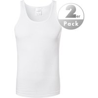 Schiesser Herren Tanktops weiß Baumwolle unifarben von Schiesser