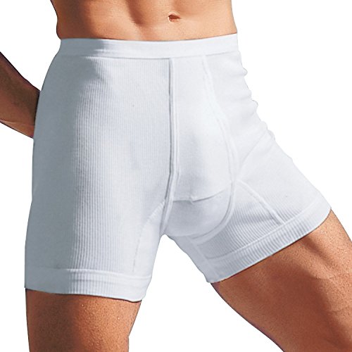 Schiesser Herren Trunk Original Classics Doppelripp 2er Pack, Farbe:Weiß (100);Größe:5/M von Schiesser