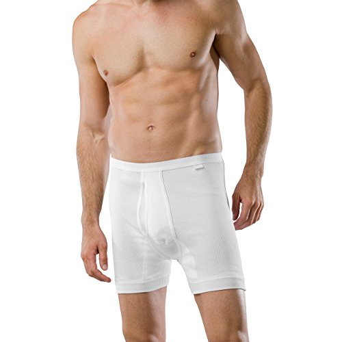 Schiesser Herren Trunk Original Classics Doppelripp 2er Pack, Farbe:Weiß (100);Größe:6/L von Schiesser