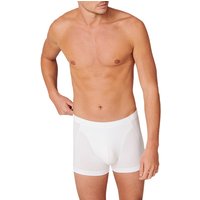 Schiesser Herren Trunk Weiß Baumwolle unifarben von Schiesser