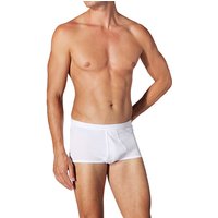 Schiesser Herren Trunk Weiß Baumwolle unifarben von Schiesser