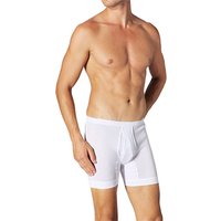 Schiesser Herren Trunk Weiß Baumwolle unifarben von Schiesser