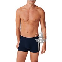Schiesser Herren Trunks blau Baumwolle unifarben von Schiesser