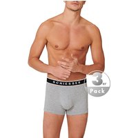 Schiesser Herren Trunks Grau Baumwolle unifarben von Schiesser