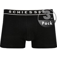 Schiesser Herren Trunks schwarz Baumwolle unifarben von Schiesser