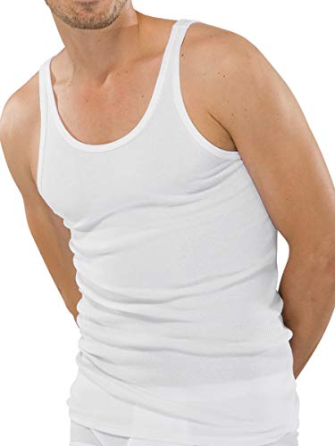 Schiesser Herren Unterhemd 005068-100, Gr. 12 (5XL), Weiß (100-weiss) von Schiesser