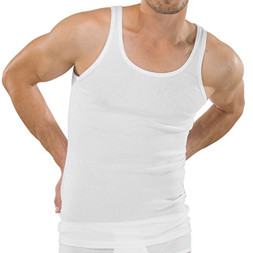 Schiesser Herren Ohne Arm- Original Feinripp Unterhemd, Weiss, XXL EU von Schiesser