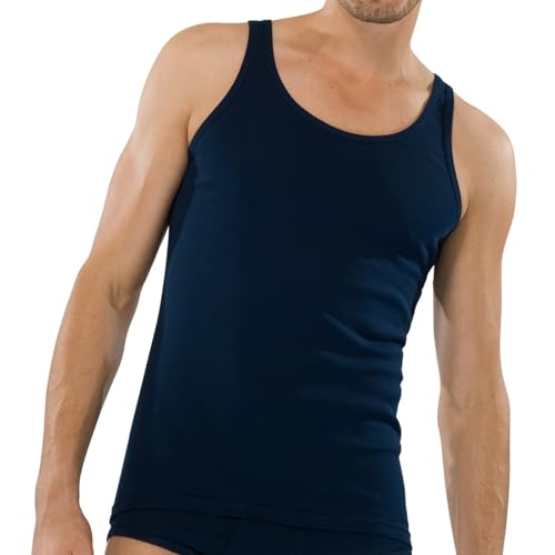 Schiesser Herren Ohne Arm- Original Feinripp Unterhemd, Navy_005120, L EU von Schiesser