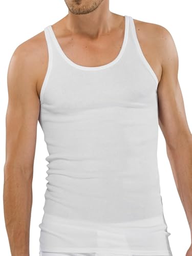 Schiesser Herren 2 Pack Ohne Arm - Original Doppelripp Unterhemd, Weiß_005051, 3XL EU von Schiesser