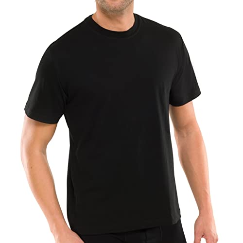 Schiesser Herren T-Shirt Unterhemd 2-pack, Schwarz (000-schwarz), S von Schiesser